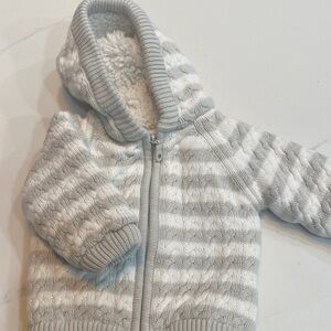 Angel Dear Soft Cream and Gray Jacket newborn